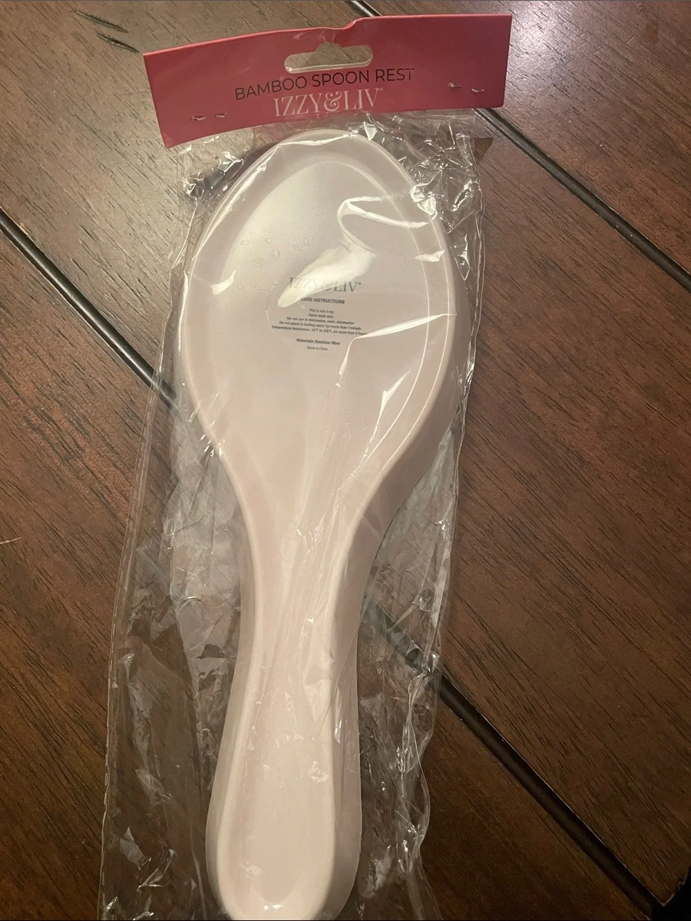 Izzy & Liv Teal Pattern Bamboo Spoon Rest